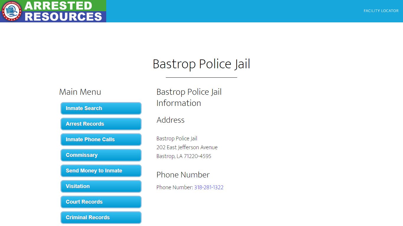 Bastrop Police Jail - Inmate Search - Bastrop, LA - Arrested Resources